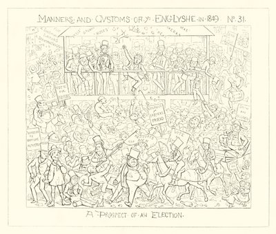 1849, a perspectiva de uma eleição de Richard Doyle