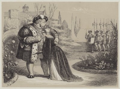 Momento crítico na vida de Catherine Parr (aquatint) de Richard Doyle