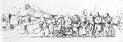 Visitantes franceses da Grande Exposição, 1851 de Richard Doyle