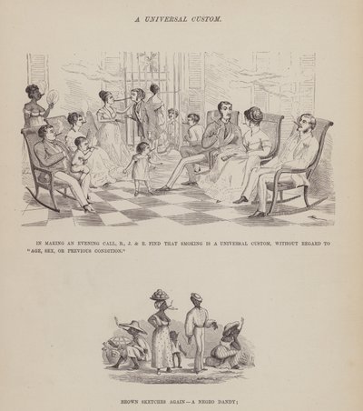 Página de The American Tour of Messrs Brown, Jones and Robinson (gravura) de Richard Doyle