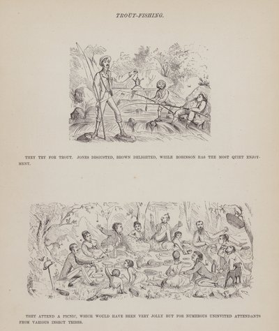 Página de The American Tour of Messrs Brown, Jones and Robinson (gravura) de Richard Doyle