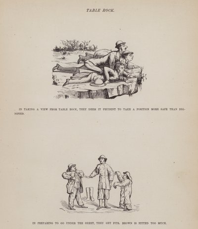 Página de The American Tour of Messrs Brown, Jones and Robinson (gravura) de Richard Doyle