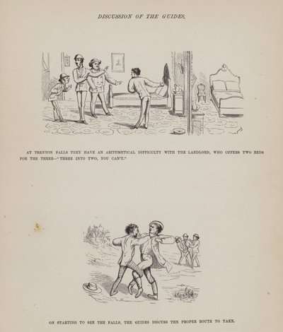 Página de The American Tour of Messrs Brown, Jones and Robinson (gravura) de Richard Doyle