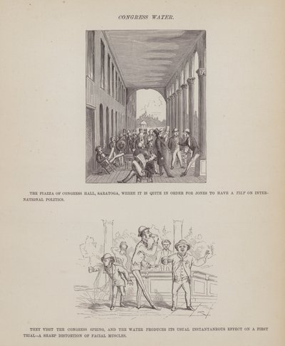 Página de The American Tour of Messrs Brown, Jones and Robinson (gravura) de Richard Doyle