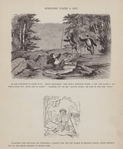Página de The American Tour of Messrs Brown, Jones and Robinson (gravura) de Richard Doyle