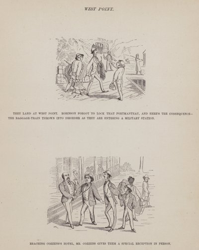 Página de The American Tour of Messrs Brown, Jones and Robinson (gravura) de Richard Doyle