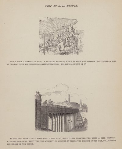 Página de The American Tour of Messrs Brown, Jones and Robinson (gravura) de Richard Doyle