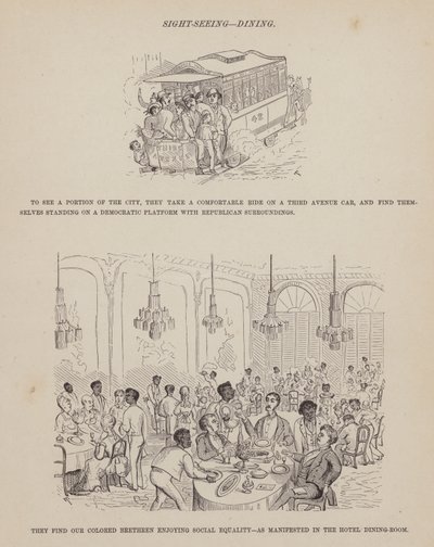 Página de The American Tour of Messrs Brown, Jones and Robinson (gravura) de Richard Doyle