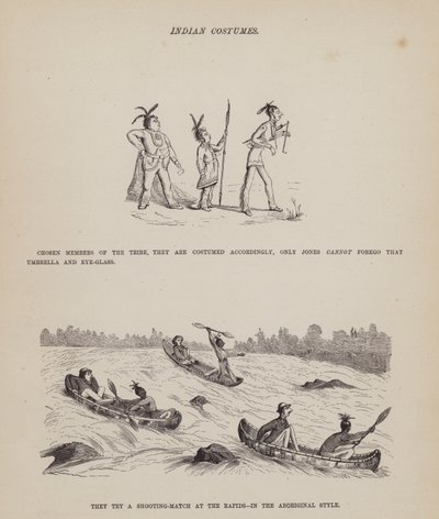 Página de The American Tour of Messrs Brown, Jones and Robinson (gravura) de Richard Doyle