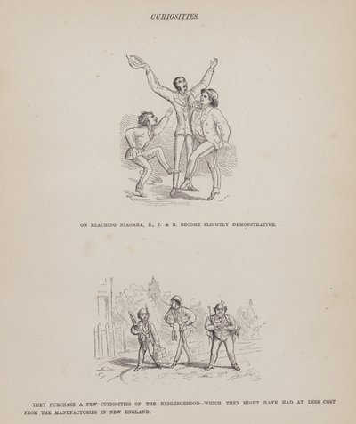 Página de The American Tour of Messrs Brown, Jones and Robinson (gravura) de Richard Doyle