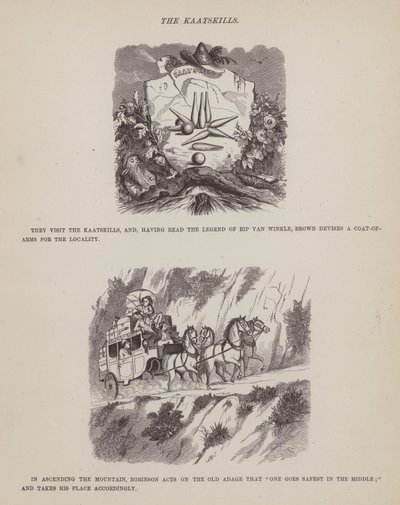 Página de The American Tour of Messrs Brown, Jones and Robinson (gravura) de Richard Doyle