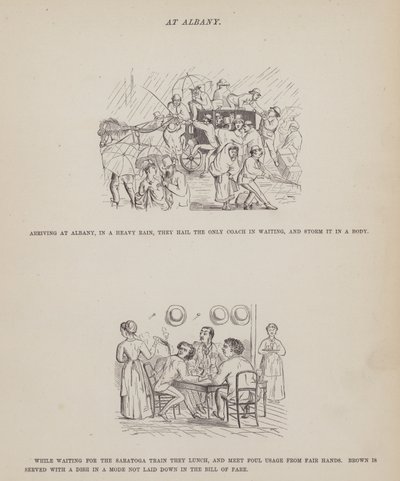 Página de The American Tour of Messrs Brown, Jones and Robinson (gravura) de Richard Doyle