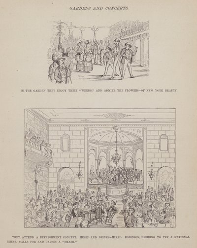Página de The American Tour of Messrs Brown, Jones and Robinson (gravura) de Richard Doyle