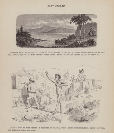 Página de The American Tour of Messrs Brown, Jones and Robinson (gravura) de Richard Doyle