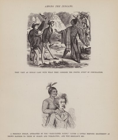 Página de The American Tour of Messrs Brown, Jones and Robinson (gravura) de Richard Doyle