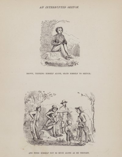Página de The American Tour of Messrs Brown, Jones and Robinson (gravura) de Richard Doyle