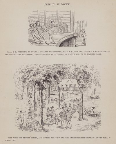 Página de The American Tour of Messrs Brown, Jones and Robinson (gravura) de Richard Doyle