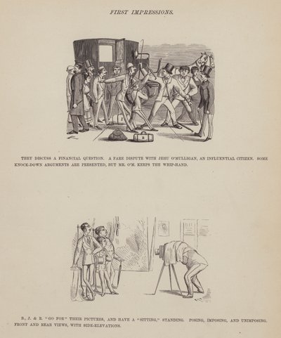 Página de The American Tour of Messrs Brown, Jones and Robinson (gravura) de Richard Doyle