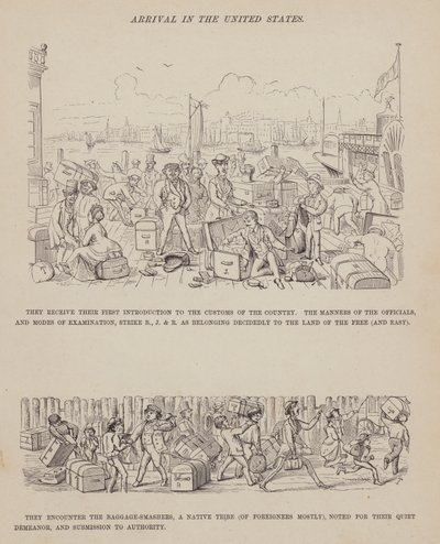 Página de The American Tour of Messrs Brown, Jones and Robinson (gravura) de Richard Doyle