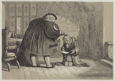 Levantando os suprimentos no reinado de Henrique VIII (aquatinta) de Richard Doyle