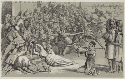 Rendição de Calais (aquatinta) de Richard Doyle