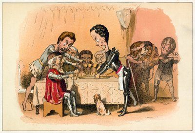O Príncipe Negro esperando seu prisioneiro Rei João de Richard Doyle