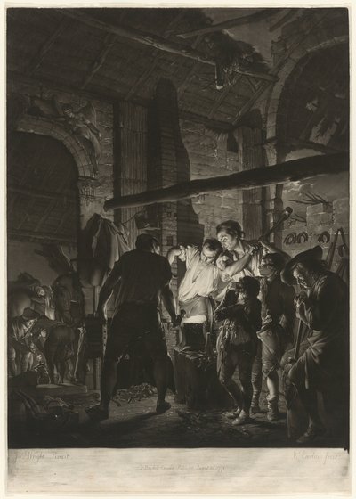 Uma oficina de ferreiro de Richard Earlom