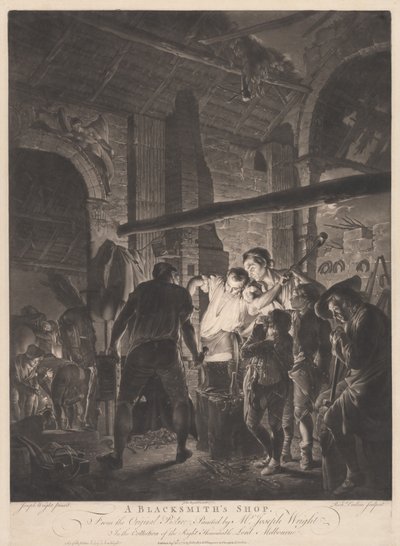 Uma oficina de ferreiro de Richard Earlom