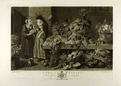 Um mercado de frutas, da Galeria Houghton de Richard Earlom