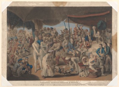 Jogo de Galos do Coronel Mordaunt em Lucknow de Richard Earlom