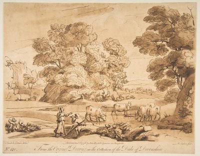 Paisagem com pastor e pastora, 1776. de Richard Earlom