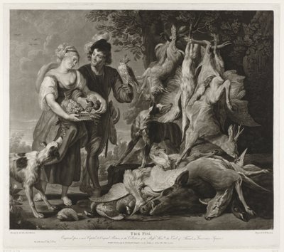 Retrato de Peter Paul Rubens e sua esposa A Fig (título no objeto) de Richard Earlom