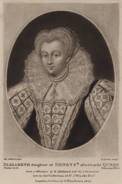 Rainha Elizabeth I (mezzotint) de Richard Earlom