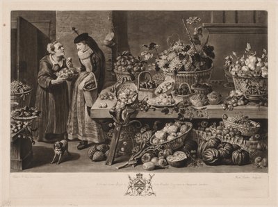 Os quatro mercados: o mercado de frutas, 1775. de Richard Earlom