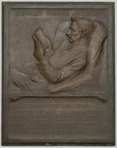 Tablet Memorial para o falecido E. F. Andrews de Richard Edwin Brooks
