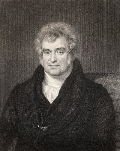William Jay, gravado por W. Holl, da &39;National Portrait Gallery, volume IV&39;, publicado em 1820 (lito) de Richard Evans
