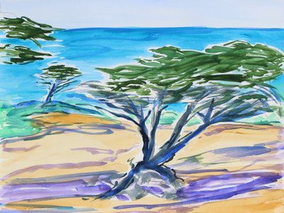 Cipreste, Baía de Carmel, 2019 de Richard Fox
