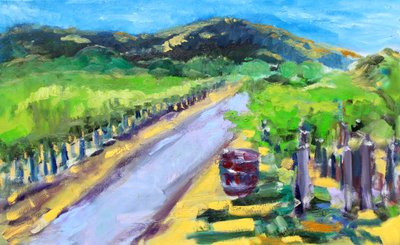 Vinha com Barril, Napa, 2019 de Richard Fox