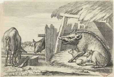 Porcos em um loft Animais atrás de artistas diferentes (título da série) Animais após vários artistas (título da série) de Richard Gaywood