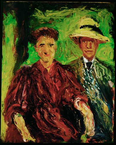 Casal numa paisagem (pintura sobre tela) de Richard Gerstl