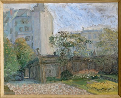 Jardim do Palácio de Liechtenstein, Viena (pintura sobre tela) de Richard Gerstl