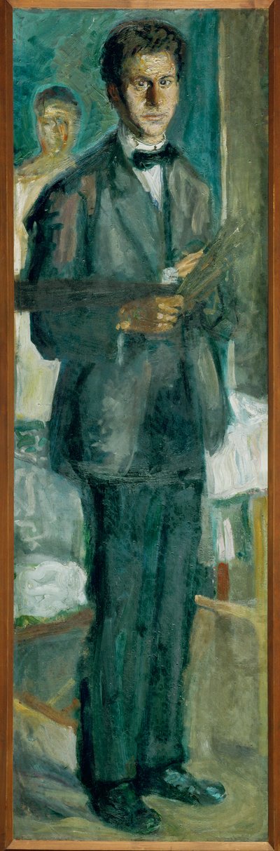 Autorretrato com paleta de pintor (óleo sobre tela) de Richard Gerstl