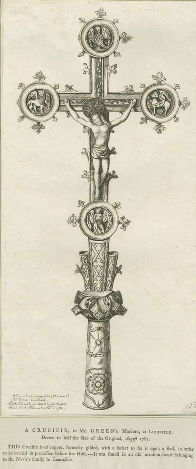 Lichfield - Crucifix: gravura, agosto de 1782 (impressão) de Richard Greene