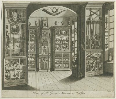 Lichfield - Museu do Sr. Greene: gravura, nd [18 cêntimos] (estampado) de Richard Greene