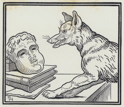 A Raposa E A Máscara (gravura) de Richard Heighway