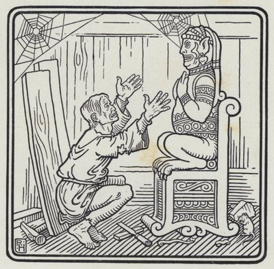 O Homem e o Deus da Madeira (gravura) de Richard Heighway