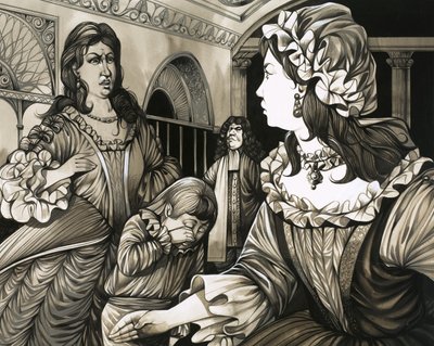 Carolina de Brandenburgo-Ansbach a bater num dos seus filhos de Richard Hook