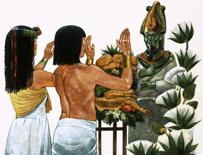 Oferendas de alimentos ao Deus Osíris de Richard Hook