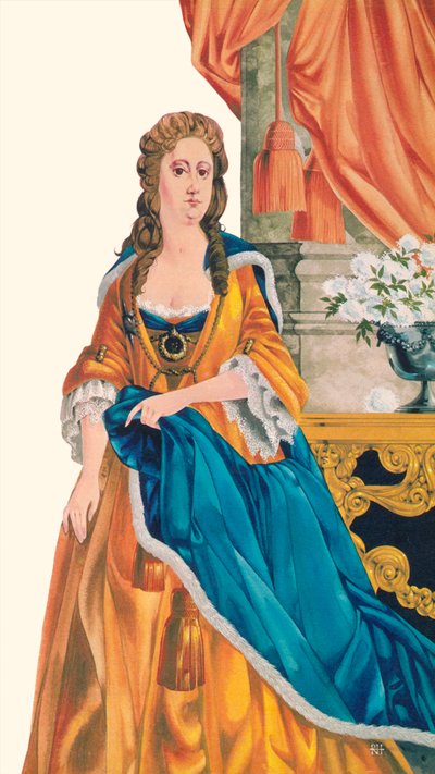 Rainha Ana (litografia a cores) de Richard Hook