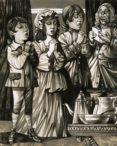 s crianças do início do século XVIII, em alguns lares, eram ensinadas a acreditar num Deus de ira de Richard Hook